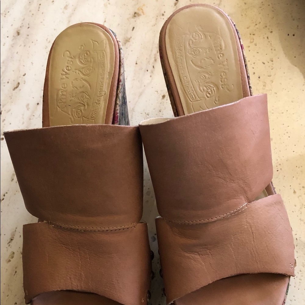 Used Nine West Wedge Slides, size 8